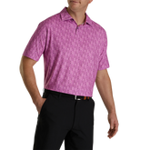 FootJoy Lisle Glass Print Self Collar Polo